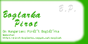 boglarka pirot business card